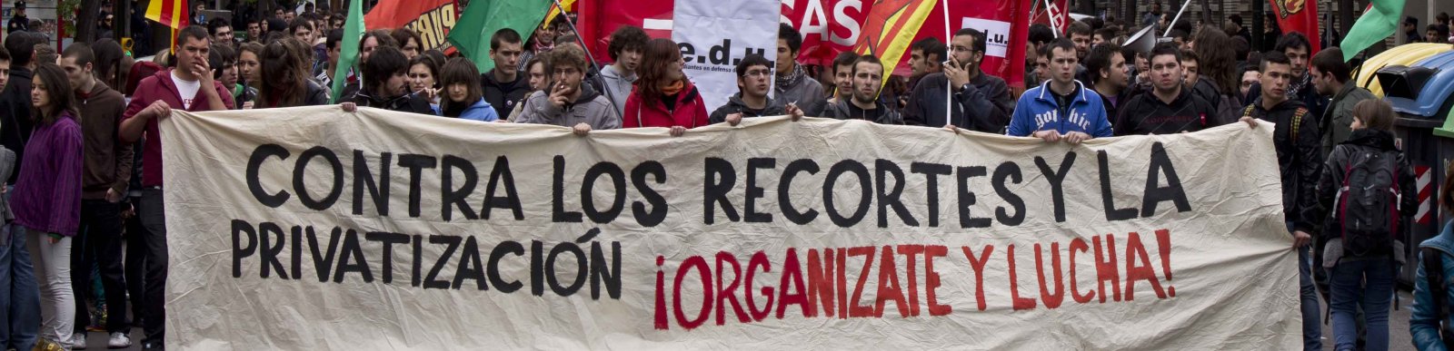 Student demonstration against cuts in public education, April 2012, Zaragoza, Spain Student demonstration against cuts in public education, April 2012, Zaragoza, Spain
