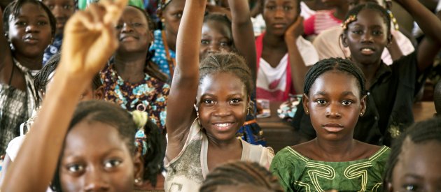 Students attend class at a public school in Taliko, a neighbourhood of Bamako
